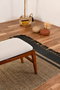 Hanah Home Banco de Madera de Carpe 120 cm - Elegante y Sofisticado para Salón, Dormitorio o Entrada